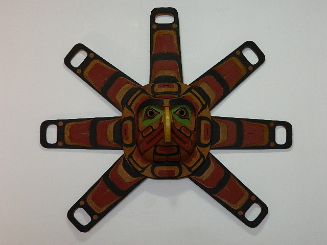 RH: Sun Mask with Eagle Face, 3' diameter